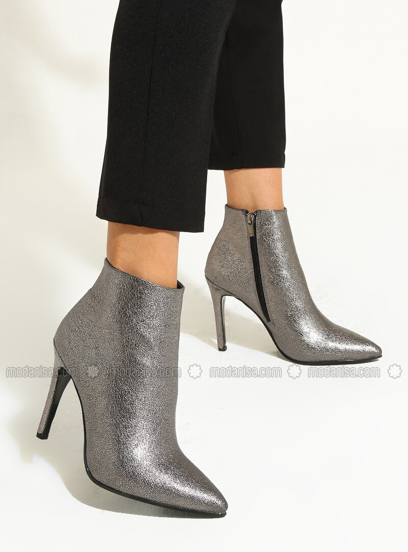 Silver - High Heel - Boots