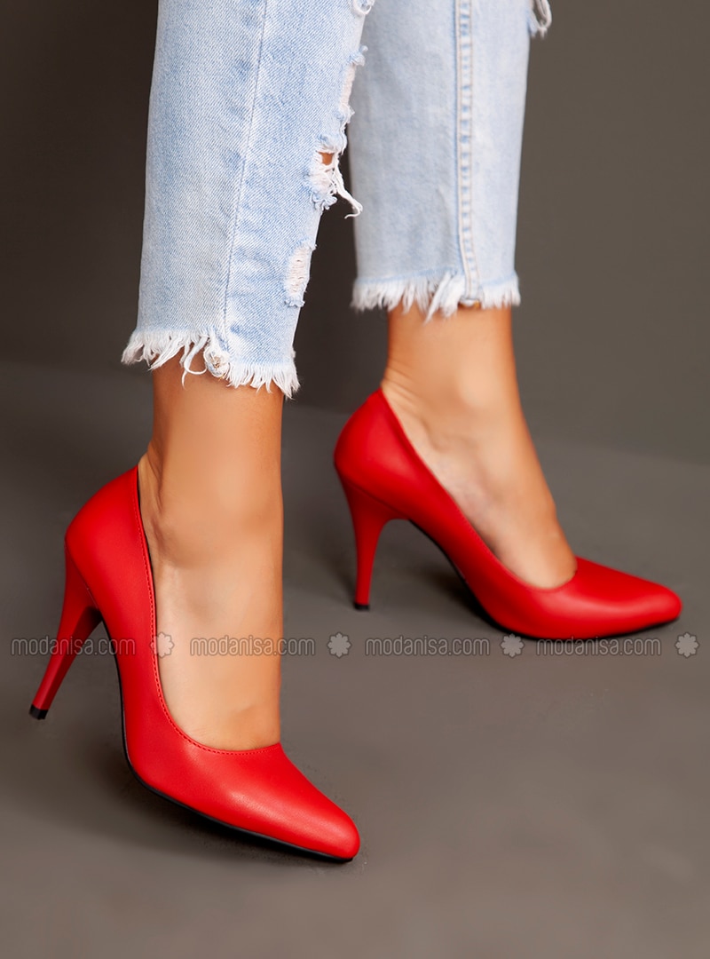 red under heel shoes