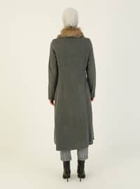 Gray - Fully Lined - Point Collar - Coat