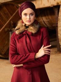 Plum - Fully Lined - Point Collar - Coat