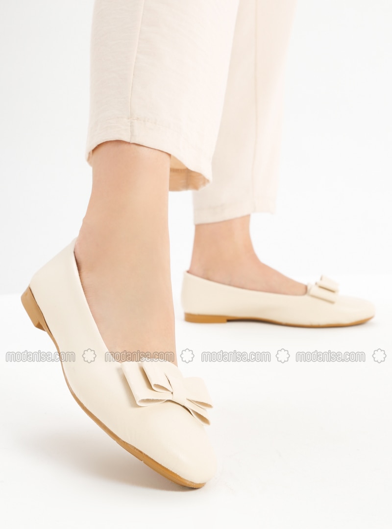 Cream - Flat - Flat Shoes