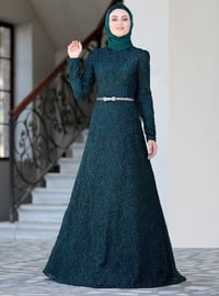 Emerald - Crew neck - Unlined - Viscose - Dress