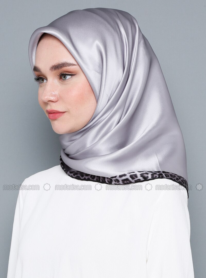 silver silk scarf