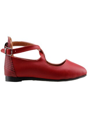 Red - Flat Shoes - Ayakland