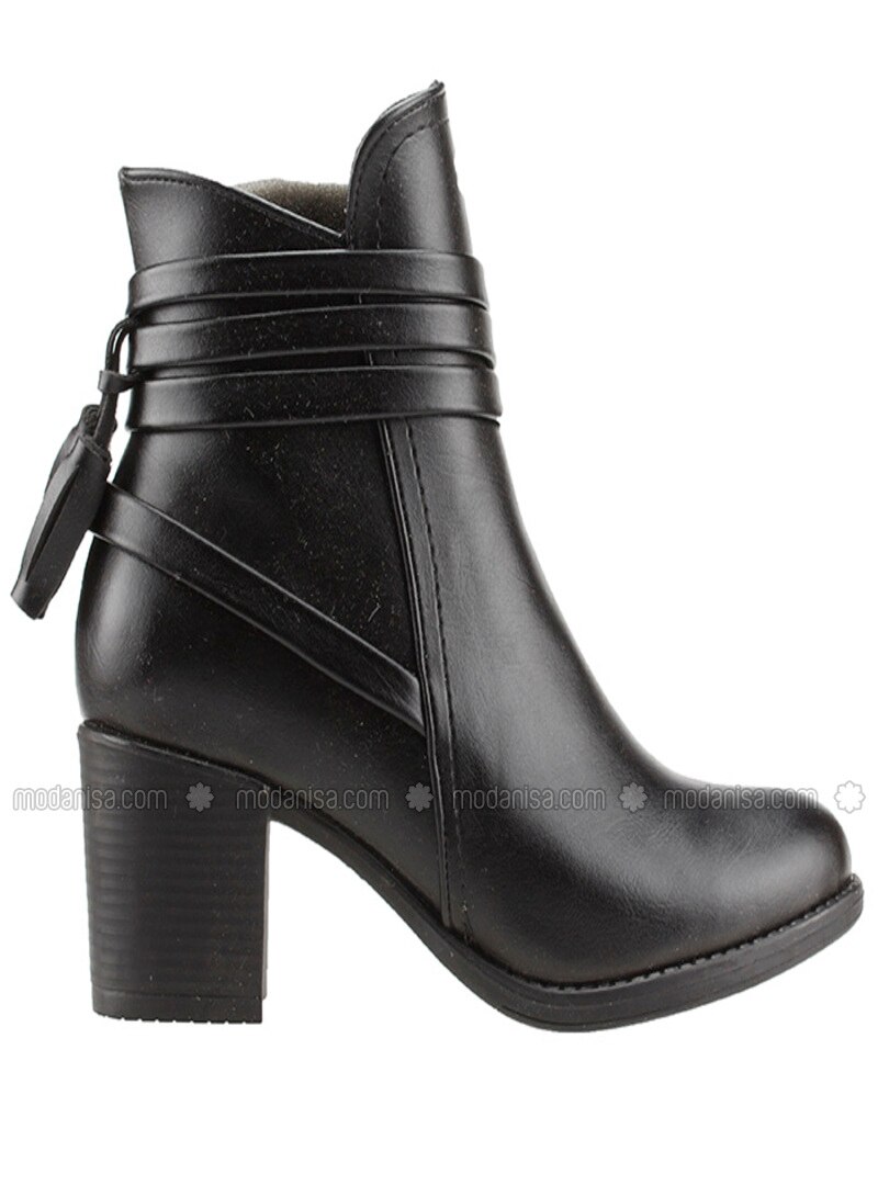 6 Cm Heel Thermo Women Boots Shoes Black