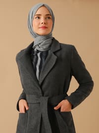 Gray - Fully Lined - Shawl Collar - - Coat