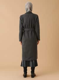 Gray - Fully Lined - Shawl Collar - - Coat