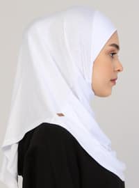 Plain Instant Hijab White