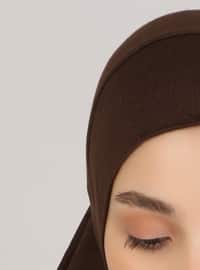 Plain Instant Hijab Brown