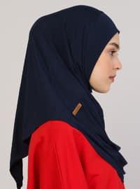 Plain Instant Hijab Navy Blue