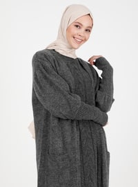 Anthracite - Acrylic - - Knit Cardigans