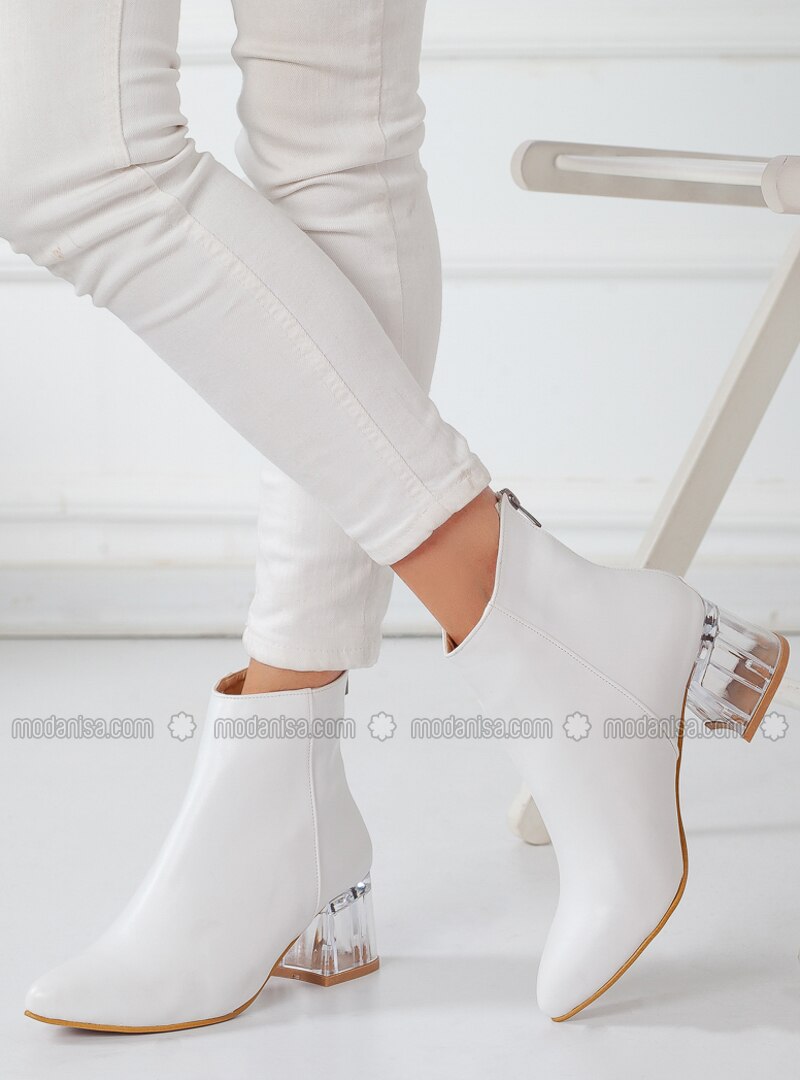 white dress white boots