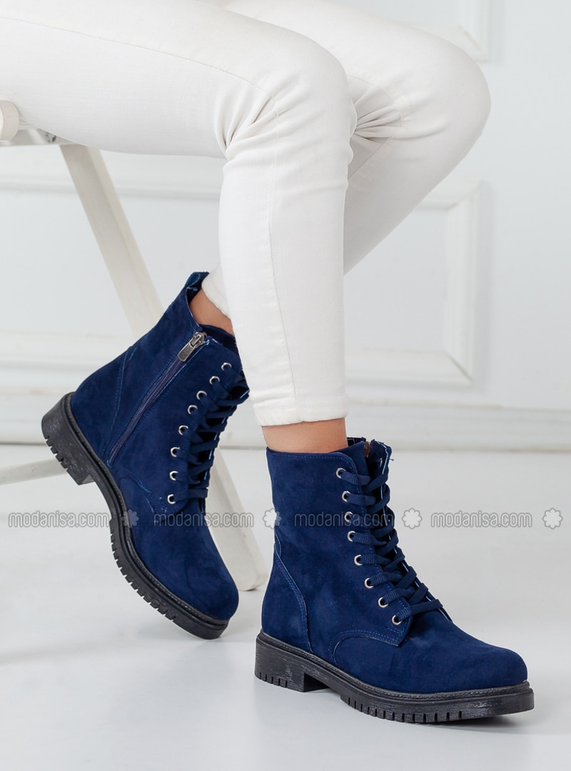 blue navy boots