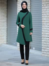 Green - Unlined - Crepe - Suit