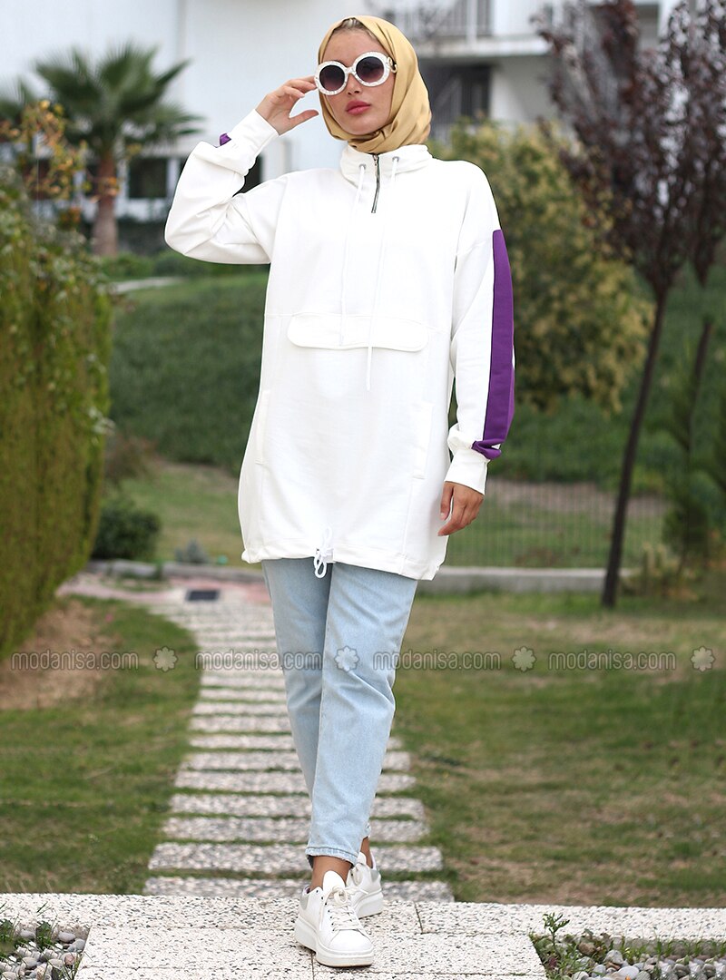 white polo neck outfit