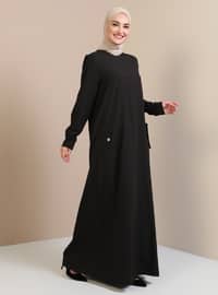 Pocket Detailed Dress - Black