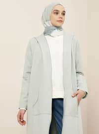 Green - Unlined - Cotton - Topcoat