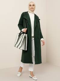 Green - Emerald - Unlined - Shawl Collar - - Topcoat