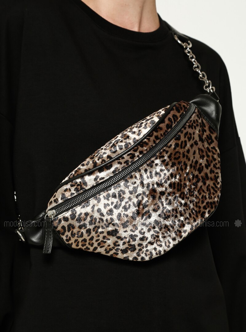 silver chain bum bag