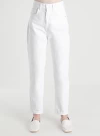  White Denim Trousers