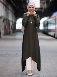 Hira Pants&Tunic Two Piece Hijab Evening Dresses Khaki