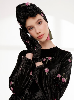 Black - Lace up - Bonnet - Al Tatari