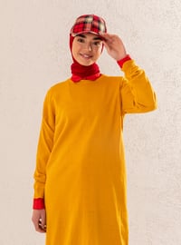 Mustard - Crew neck - Knit Tunics