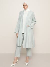 Green - Shawl Collar - Unlined - Viscose - Plus Size Suit