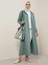 Green Almond - Green - Unlined - Cotton - Topcoat