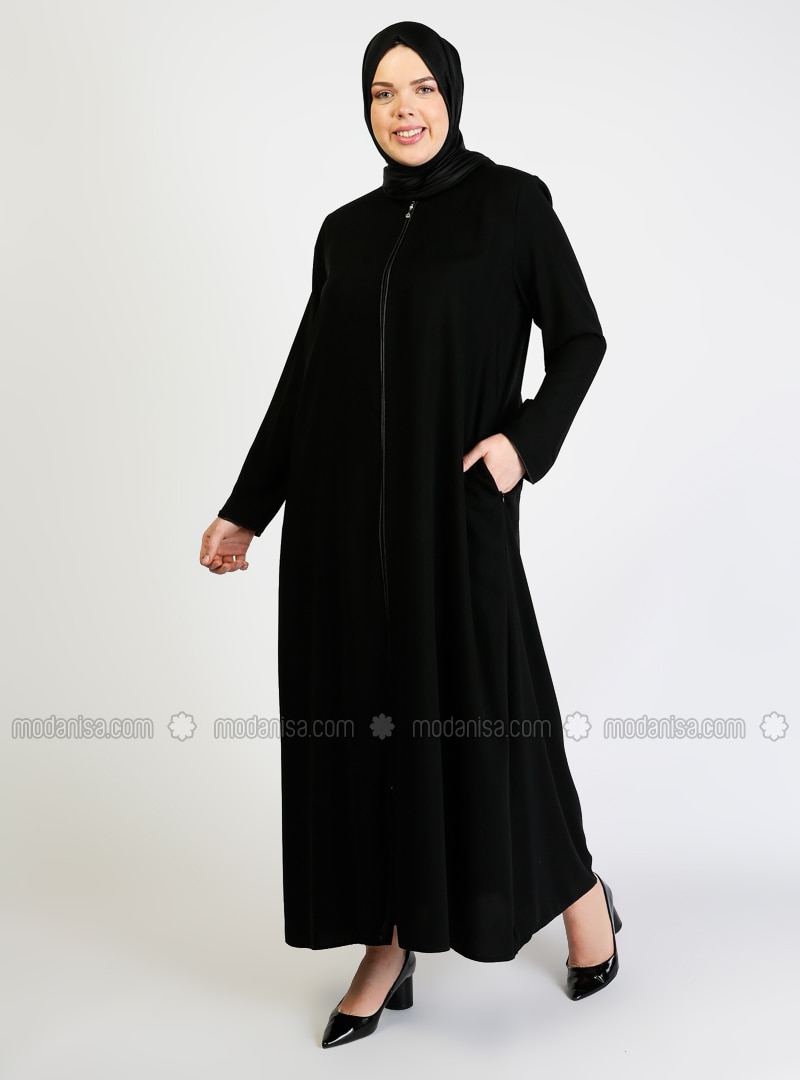 Crew neck - Unlined - Plus Size Abaya