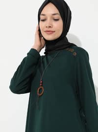 Necklace Tunic & Pants Co-Ord Emerald Green