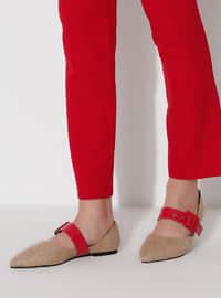 Red - Flat - Flat Shoes