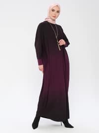 Sleeve Detailed Abaya Purple