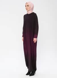 Sleeve Detailed Abaya Purple