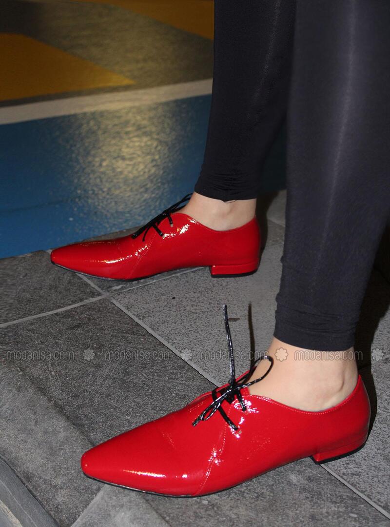 stylish red shoes