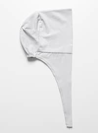 Gray - Lace up - Non-slip undercap - Combed Cotton - Bonnet - Bone