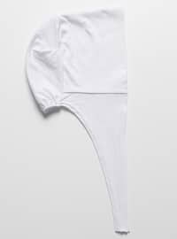 White - Lace up - Non-slip undercap - Combed Cotton - Bonnet - Bone