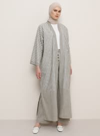 Khaki - Stripe - Unlined - - Topcoat