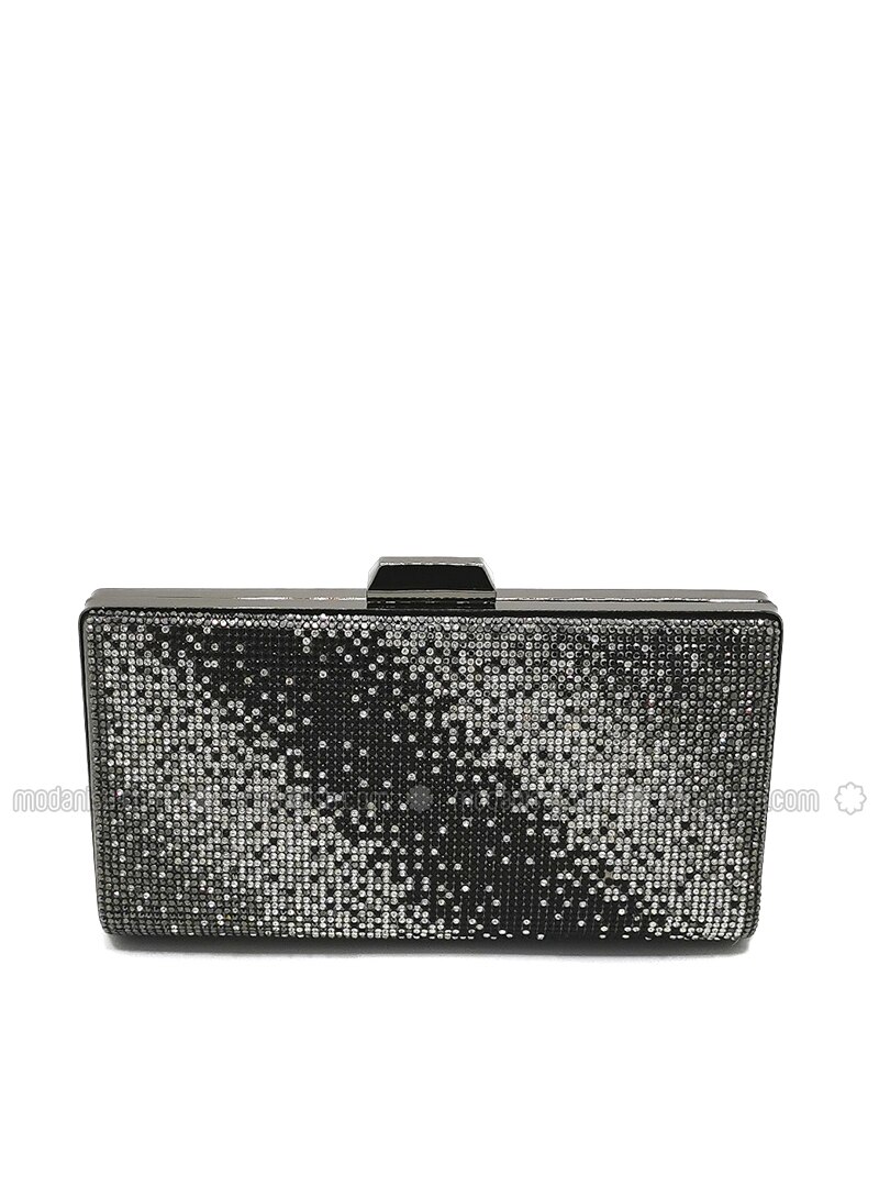 black and silver clutch