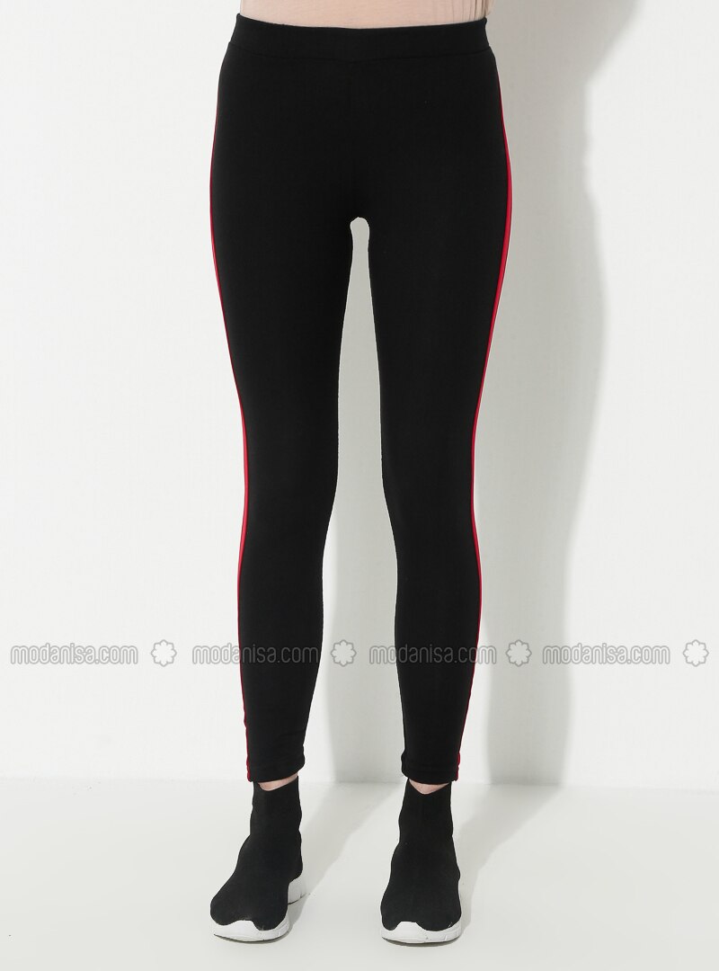 red and black gym leggings