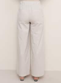 Ecru - Cotton - Pants