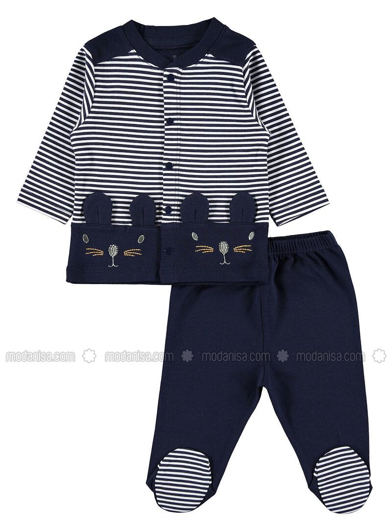 navy blue baby suit