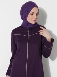 Zippered Abaya Purple