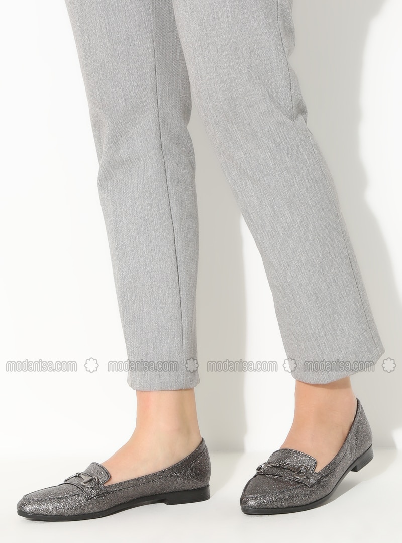Silver - Flat - Casual - Flat Shoes