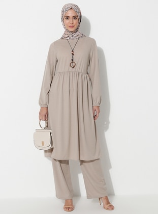 Necklace Tunic & Pants Co-Ord Mink