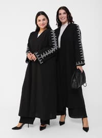 Black - Unlined - - Plus Size Coat
