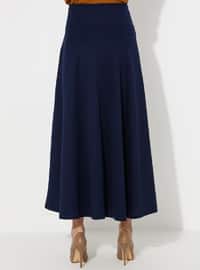 Navy Blue - Half Lined - Skirt