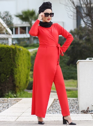 red cap jumpsuits