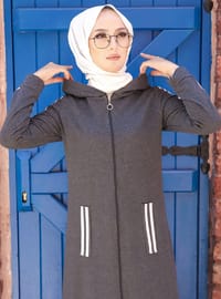 Anthracite - Unlined - Abaya - Sports