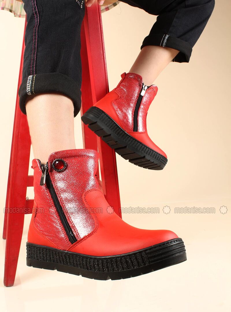 Red Boot Girls Shoes